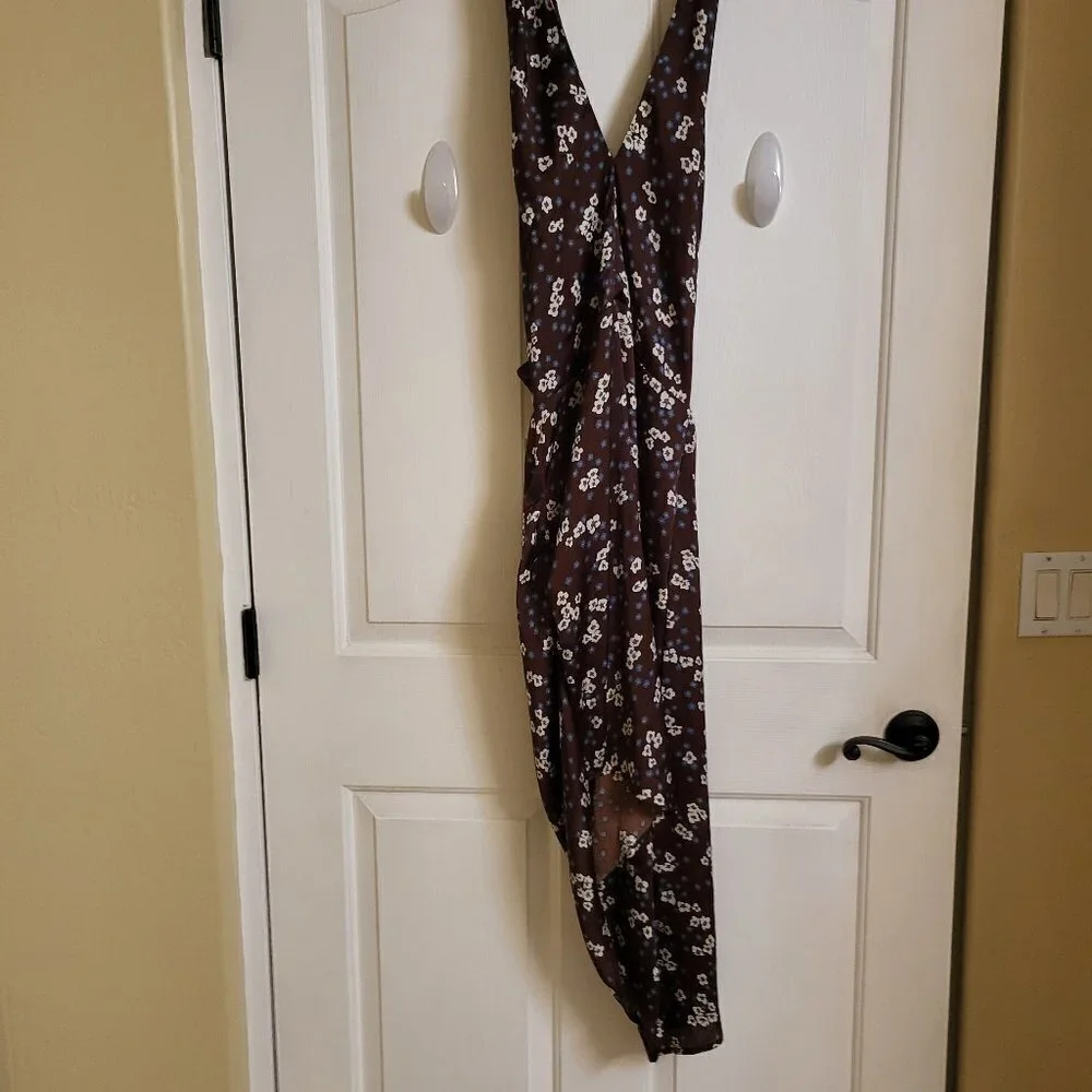 Heartloom Miyako Dress in Ganache Dark Brown floral Size Large NWT - Picture 2 of 11